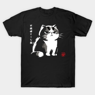 Kawaii Cat Anime Japanese Streetwear Novelty Funny Cat T-Shirt